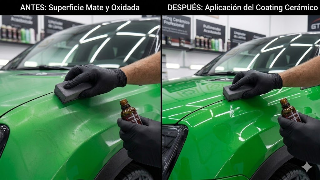 Aplicación de coating cerámico profesional para protección de pintura